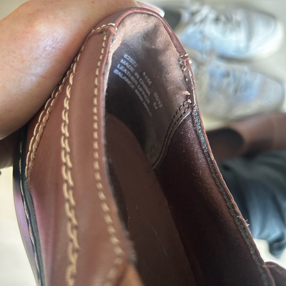 ⭐️ NEW Clarks Size 8 1/2 Brown Leather Women's Loafers Bendables - Picture 3 of 8